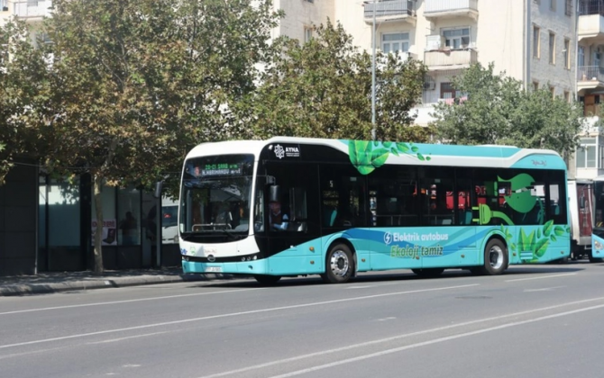 Azərbaycanda elektrikli avtobusların sayı 6 dəfəyə yaxın artıb