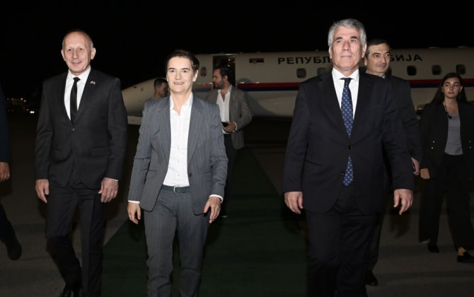 Serbiya Milli Assambleyasının sədri Azərbaycana rəsmi səfərə gəlib - FOTO