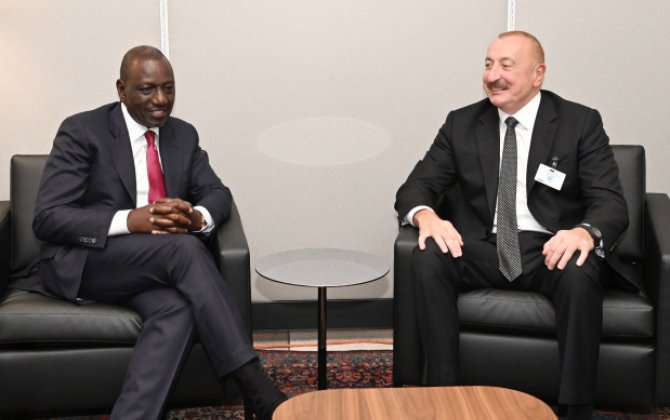 İlham Əliyev Keniya Prezidenti ilə görüşüb - FOTO