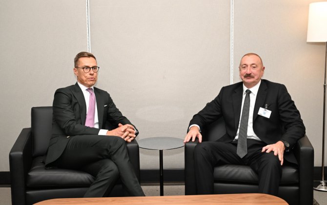 İlham Əliyev Finlandiya Prezidenti ilə görüşüb - FOTO