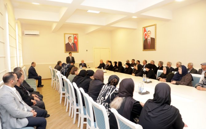 Ağalar Vəliyev Xaçmaz rayonunda ehsan mərasimi təşkil edib və şəhid ailələrinə maliyyə dəstəyi göstərib - FOTO