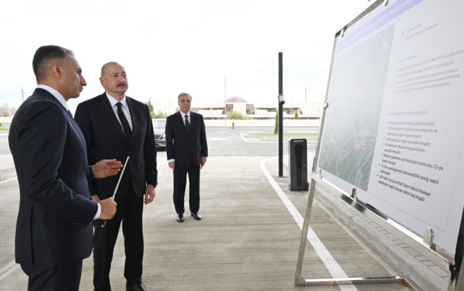 Prezident İlham Əliyev “BakuBus” MMC-nin Gəncə Avtoparkının açılışında iştirak edib - FOTO