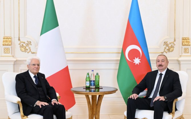 Azərbaycan və İtaliya prezidentlərinin təkbətək görüşü keçirilir - FOTO