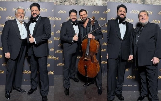 Yusif Eyvazov İtaliyada məşhurlarla bir araya gəldi - FOTOLAR