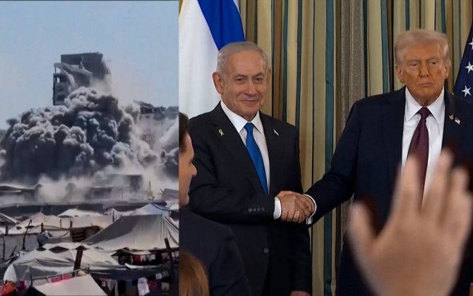 Tramp Netanyahuya Qəzzanı bombalamağı dayandırmağı əmr etdi...- 72 nəfər öldürüldü...