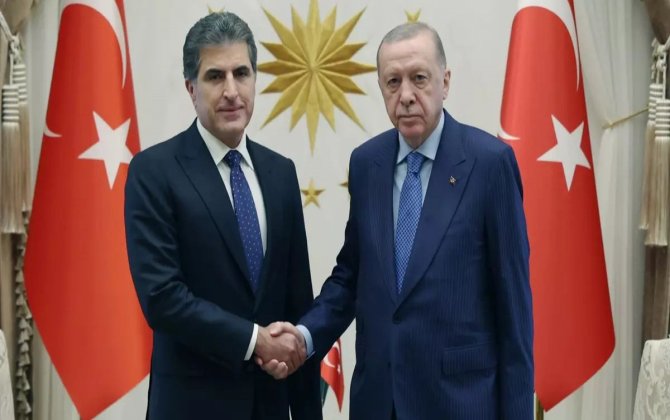 Ərdoğan İraq Kürdüstan Regionunun başçısını qəbul edib