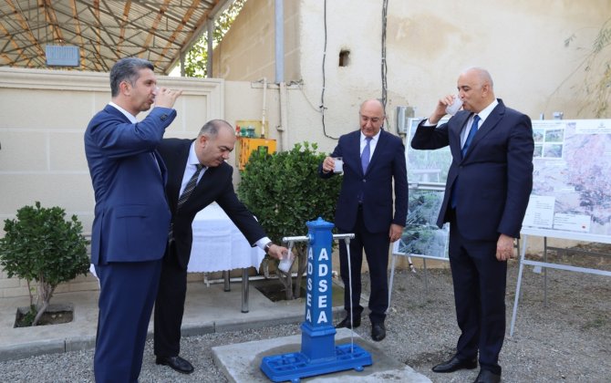 ADSEA tərəfindən daha bir kənd içməli su ilə təmin olundu - FOTOLAR