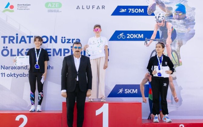 Triatlon üzrə ölkə çempionatı keçirildi