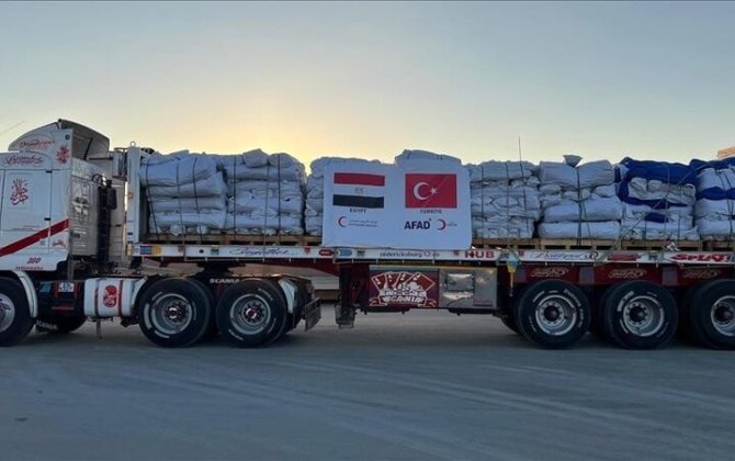 Türkiyə Qəzzaya humanitar yardım göndərməyə davam edir