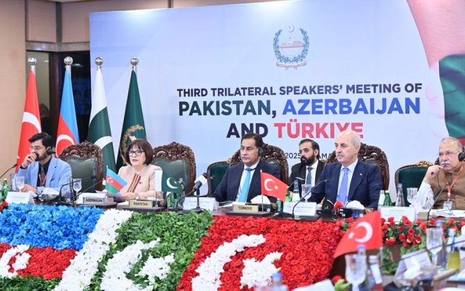 İslamabadda Azərbaycan-Pakistan-Türkiyə parlament sədrlərinin üçüncü üçtərəfli görüşü keçirilir - FOTO