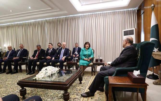 Milli Məclisin sədri Pakistan Prezidenti ilə görüşüb - FOTO