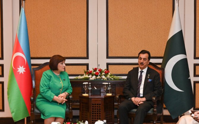 Sahibə Qafarova Pakistan Senatının sədri ilə görüşüb - FOTO