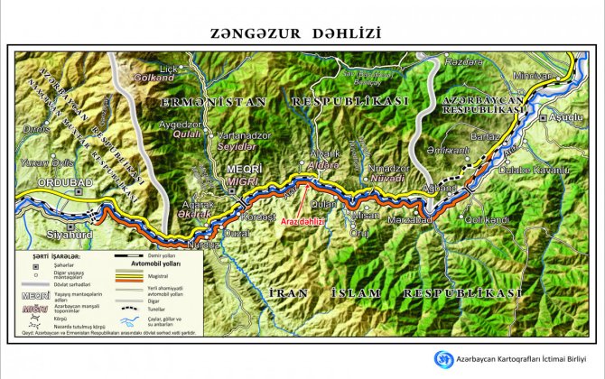 Zəngəzur dəhlizinin xəritəsi hazırlanıb