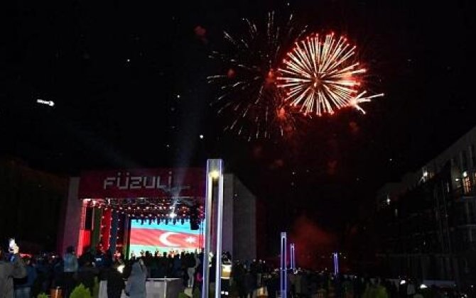 Füzulidə atəşfəşanlıq keçirildi