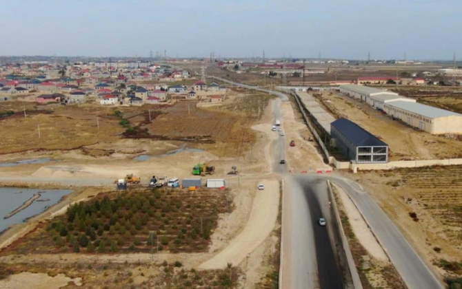 Zığ dairəsi–Hava Limanı yoluna birləşdirən yanaşma yolları tikilir - VİDEO