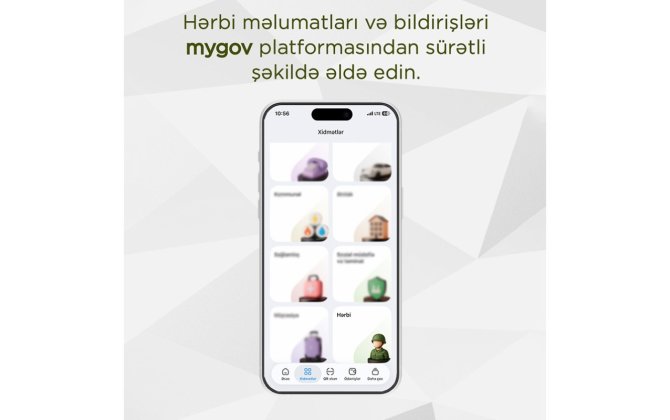 Hərbi məlumat və bildirişləri artıq “mygov”dan əldə edə bilərsiniz