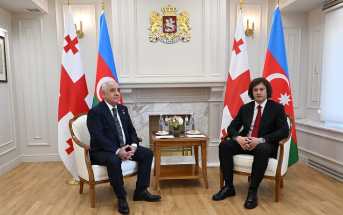 Əli Əsədov Tbilisidə İrakli Kobaxidze ilə görüşdü - FOTO