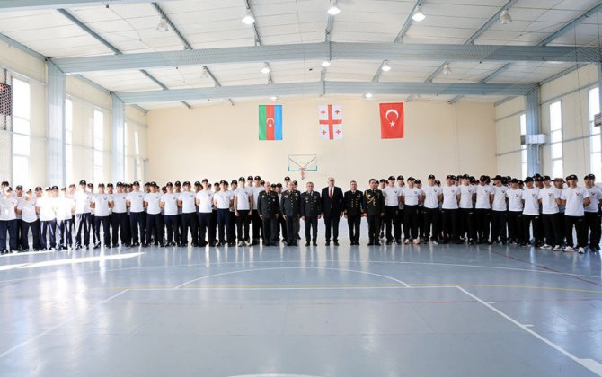 Azərbaycan, Gürcüstan və Türkiyənin hərbi təhsil sahəsində əməkdaşlığı müzakirə olunub - FOTO