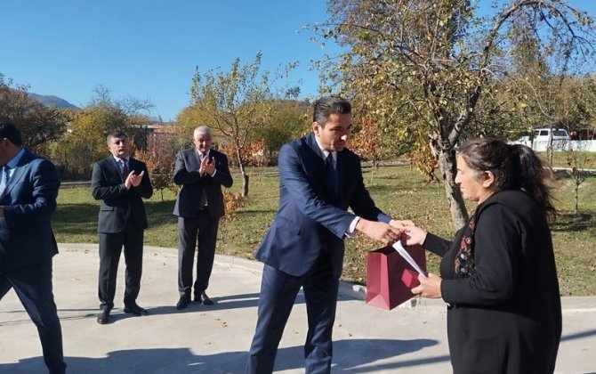 Xocalının Badara kəndində mənzillərin açarları təqdim edildi - FOTOLAR