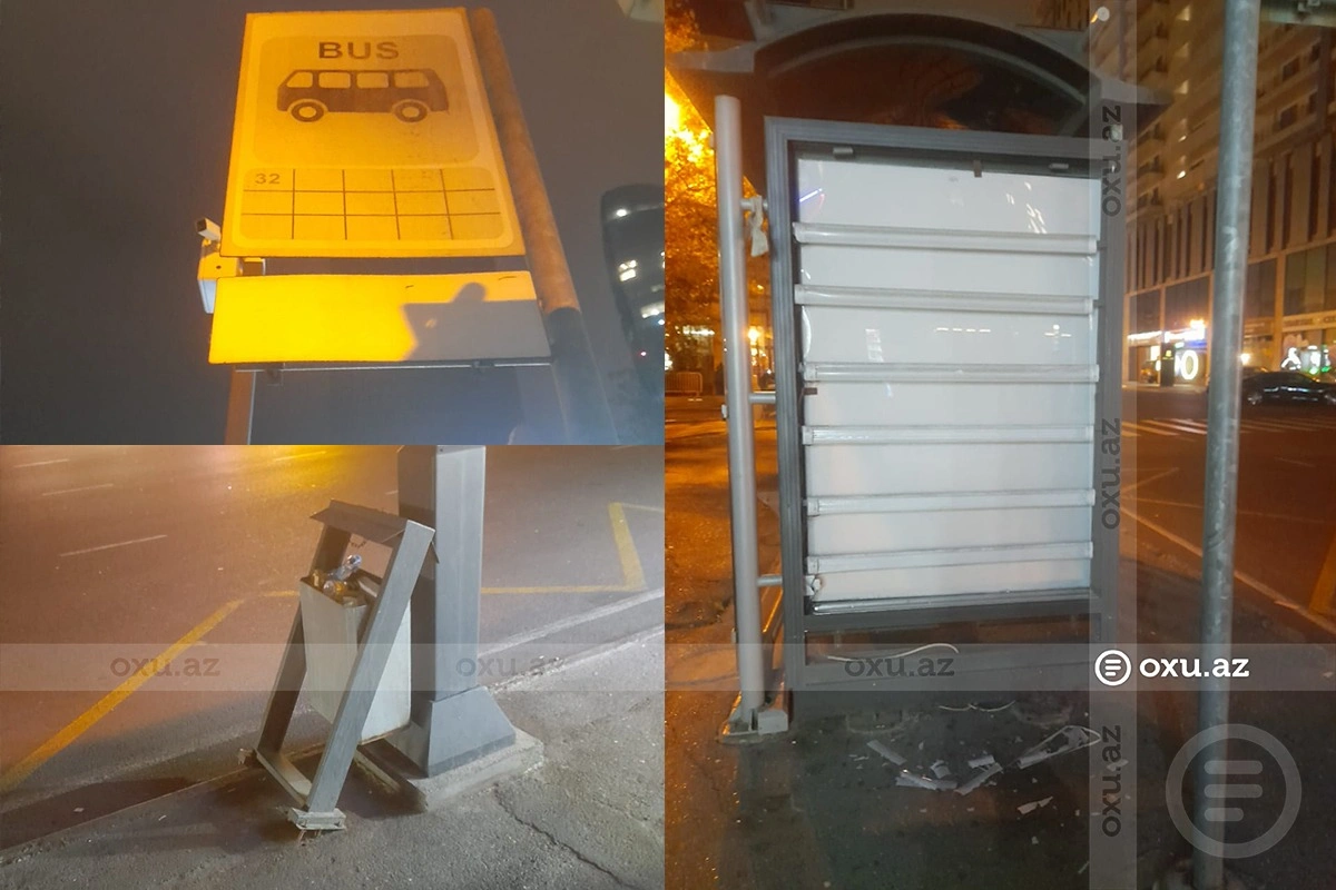 Заброшенная автобусная остановка на проспекте Нефтчиляр вызывает недовольство пассажиров