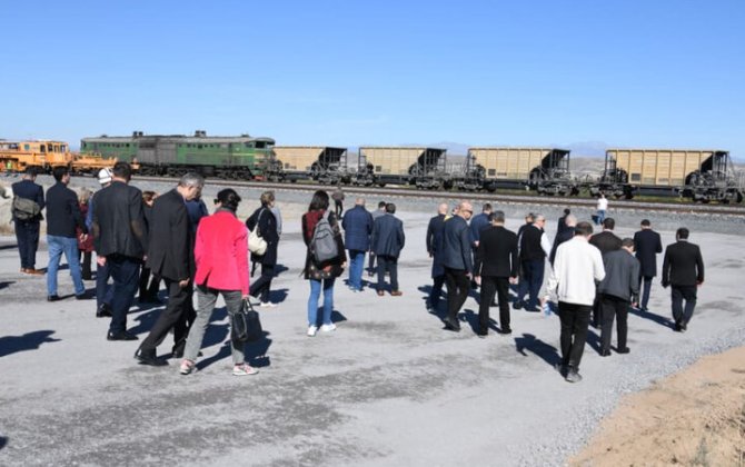 Diplomatlar Zəngilanda Həkəri dəmir yolu stansiyası ilə tanış oldular - FOTO