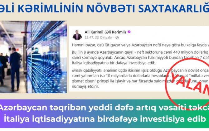 Əli Kərimlinin növbəti saxtakarlığı belə ifşa edildi