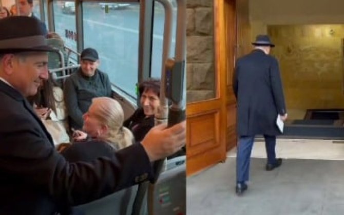 Paşinyan bu dəfə avtobusa yeni imicdə mindi...-FOTO+VİDEO