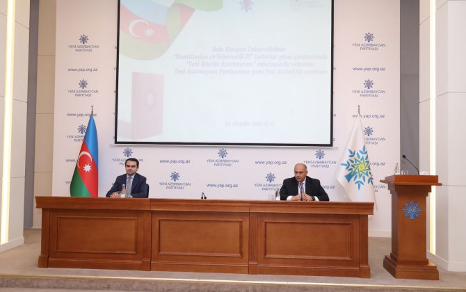 BSU-nun rektoru YAP-ın gənc fəalları ilə görüş keçirib - FOTO