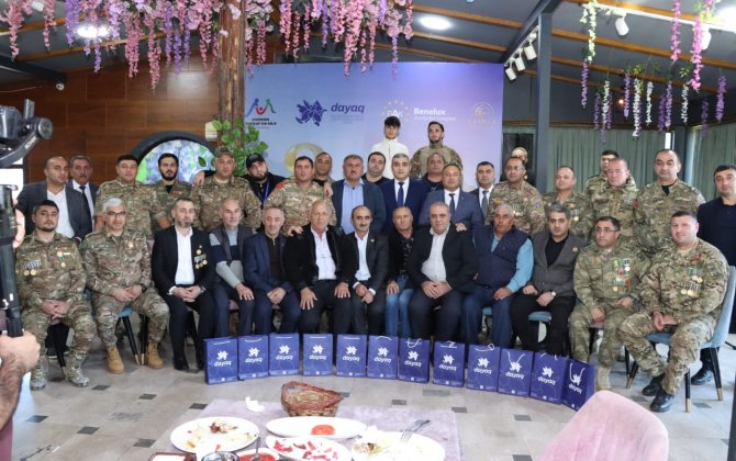 8 Noyabr Zəfər Bayramı ilə əlaqədar olaraq müharibə əlil və veteranlarına ziyafət verilib