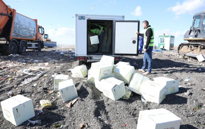 Azərbaycana gətirilmiş 480 kq dondurma istehlaka yararsız çıxıb - VİDEO