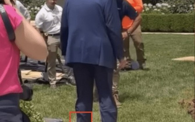 Trampın yeni fotolarında qəribə konturlar...- ABŞ liderinin sağlamlığında hansı problem var?..-FOTOLAR