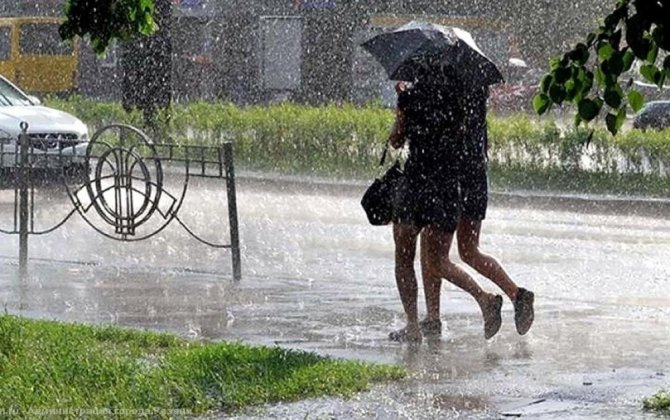 Завтра в Баку ожидается ливень