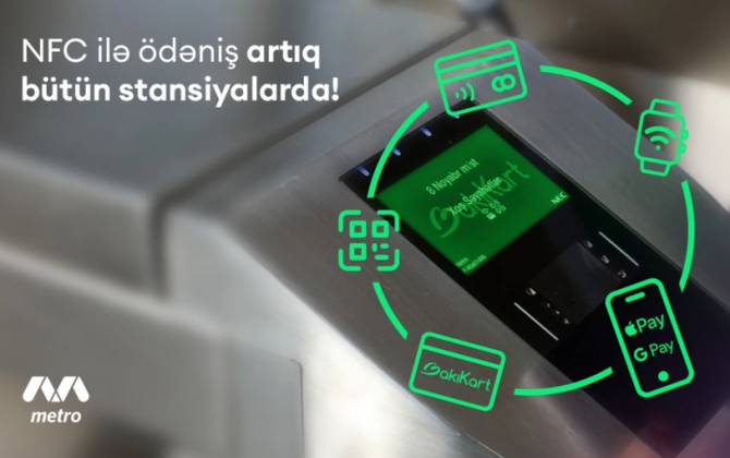 Bakı metrosunun bütün stansiyalarında yeni ödəniş üsulunun tətbiqinə başlanılıb
