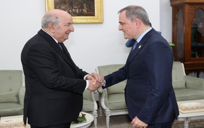 Əlcəzair prezidenti Əbdülməcid Tebbune nazir Ceyhun Bayramovu qəbul edib - FOTO