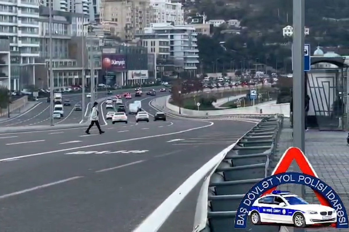 Bakıda qaydaları pozan piyadalara qəza görüntüləri göstərildi - VİDEO