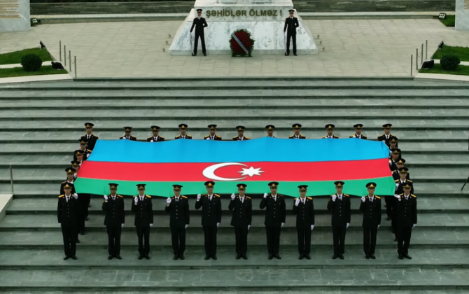 Polis Akademiyasının kursantlarından “Zəfər təntənəsi” - VİDEO