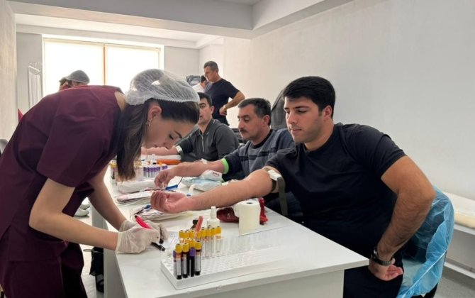 Laçında könüllü qanvermə aksiyası keçirildi - FOTOLAR