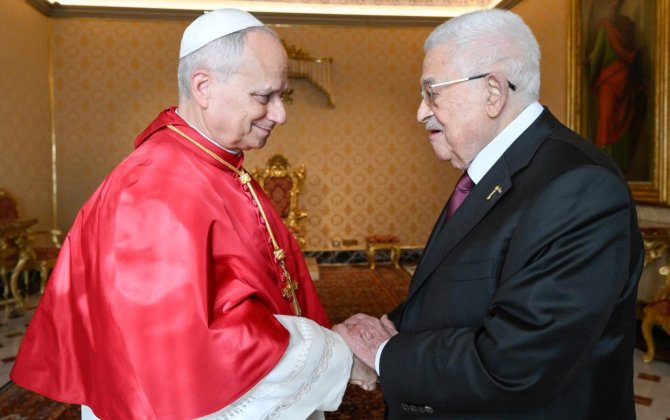 Roma Papası Fransisk Fələstin prezidenti ilə görüşdü...-FOTOLAR