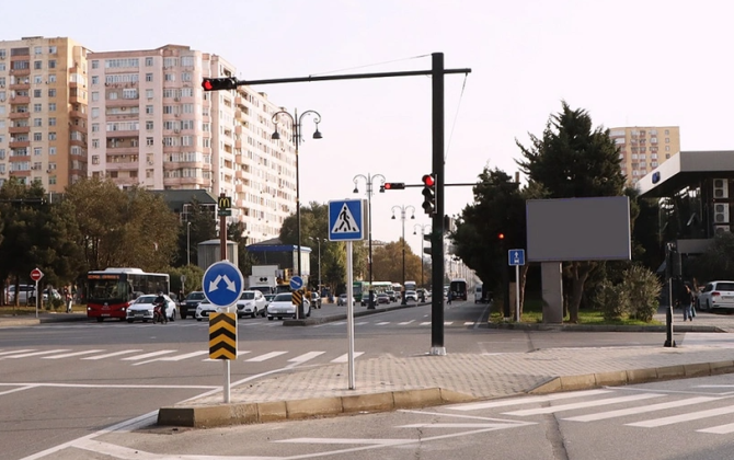 Daha bir yerdə hərəkət intensivliyi və piyada təhükəsizliyi artırılıb
