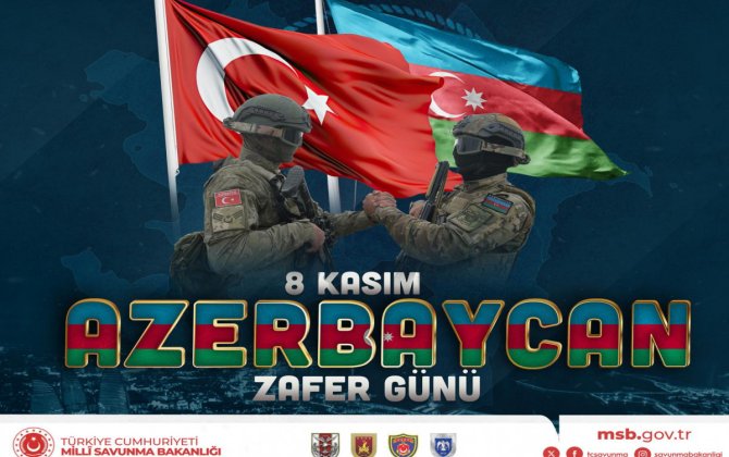Türkiyə Milli Müdafiə Nazirliyi Azərbaycanın Zəfər Gününü təbrik edib