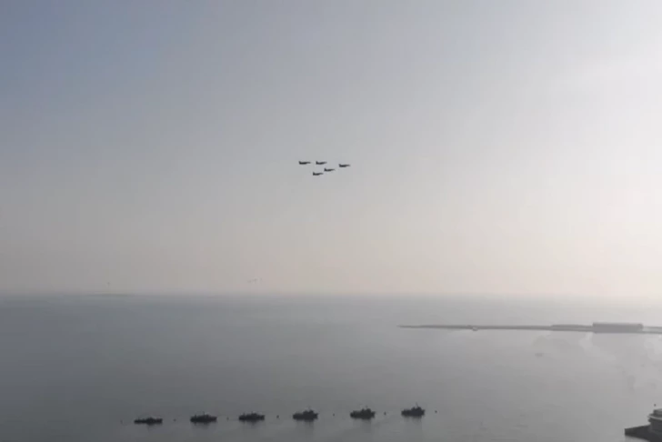 Новые самолеты ВС Азербайджана: C-27J и Ил-76 дебютировали на параде в Баку