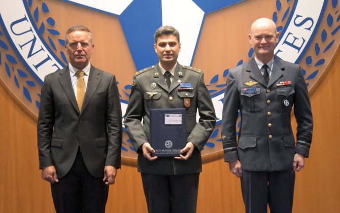 Азербайджанский военнослужащий успешно окончил курс регионального сотрудничества НАТО-ФОТО