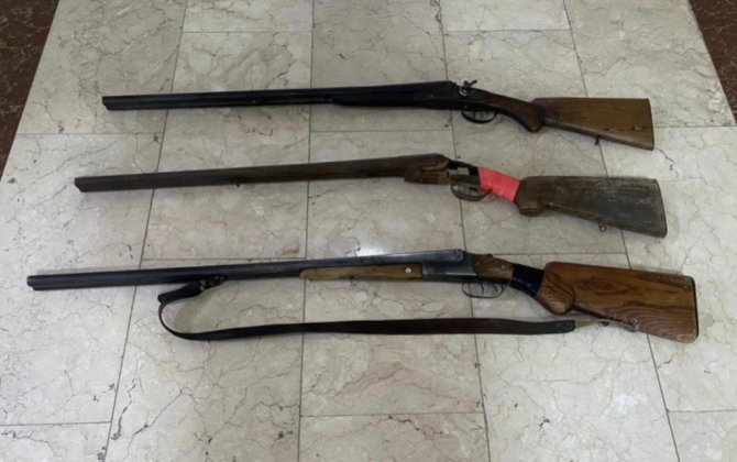 Polis qanunsuz saxlanılan tüfənglər aşkarladı