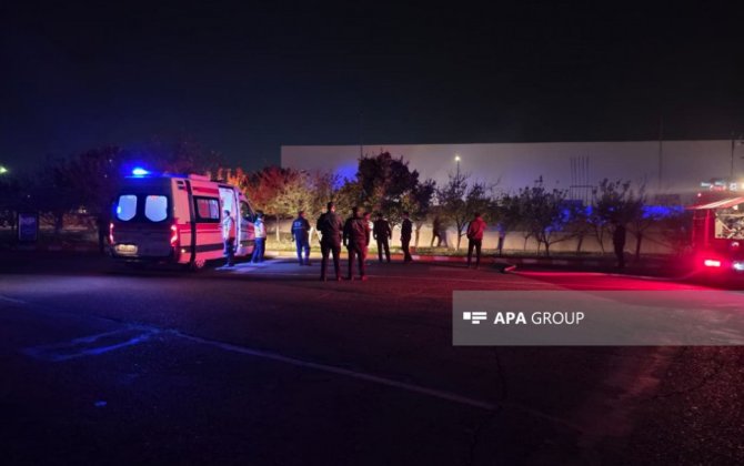 В Нахчыване горит АЗС