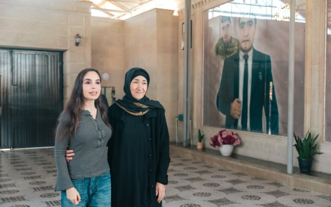 Leyla Əliyeva Mingəçevirdə şəhid ailəsini ziyarət etdi, sosial müəssisələrlə tanış oldu - FOTOLAR