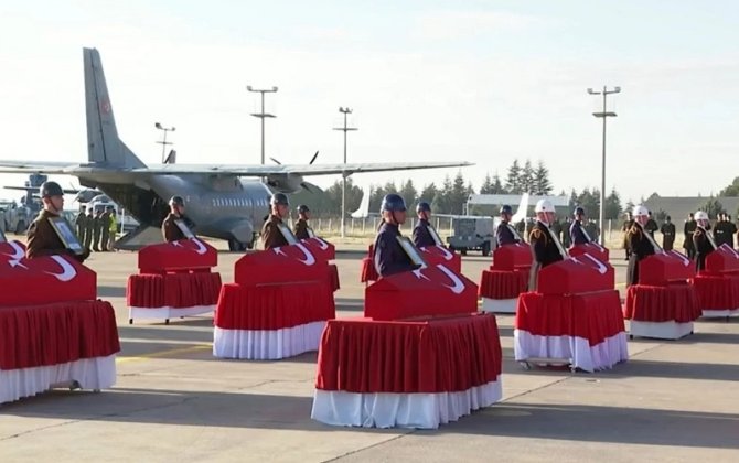 В Анкаре проходит церемония прощания с погибшими в авиакатастрофе военнослужащими