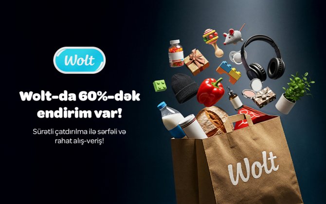 Wolt-dan 60%-dək Endirimlə Black Friday-də Daha Sərfəli və Sürətli alış-veriş edin - Sizin üçün Hər Şey Wolt-da!