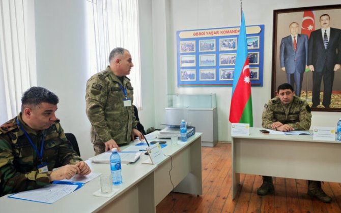 Mülki müdafiə qoşunlarının hərbi hissələri ilə birgə qərargah məşqi keçirildi - FOTO