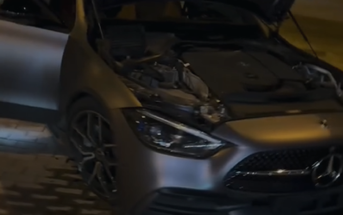 Hidayət “Mercedes”lə qəza törətdi - VİDEO