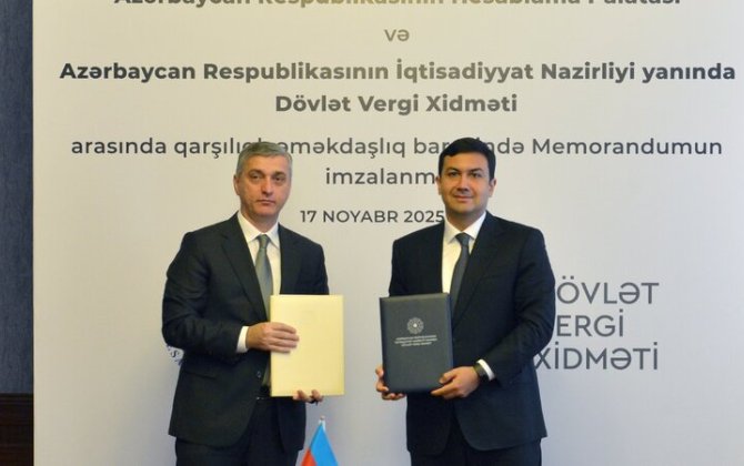 Hesablama Palatası və Vergi Xidməti arasında Anlaşma Memorandumu imzalanıb - FOTO